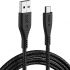 boAt Rugged v3 Extra Tough Unbreakable Braided Micro USB Cable 1.5 Meter (Black)