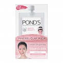 POND’S White Beauty Instant Brightness Vitamin B3+ Mineral Clay Mask 8g*6- Pack of 6