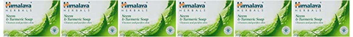 Himalaya Herbals Neem And Turmeric Soap, 125g (Pack Of 6)