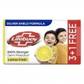 Lifebuoy Lemon Fresh 100% Stronger Germ Protection Soap Bar, 125 g (Pack of 4)