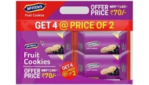 Mcvities Fruit Cookies Combi 2+2, 300gm, (Pack of 4)