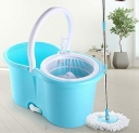 Ganesh Quick Spin Mop with Steel Handle, Blue