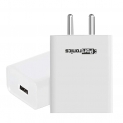 Portronics Adapto 62 POR-1062 USB Wall Adapter with 2.4A Fast Charging Single USB Port Without Cable for All iOS & Android Devices (White)