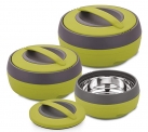 Asian Plastowares Cosmos Plastic Casserole Set, 3-Pieces, Green