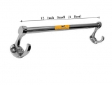 Salonica Bath Heavy Towel Rod Towel Hanger Hook 12 inch for Small Towels Stainless Steel(Sliver Color)
