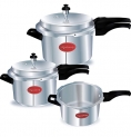 Lifelong Pressure Cooker Outer Lid Combo, 2 Litre, 3 Litre & 5 Litre (ISI Certified, Induction and Gas Compatible)
