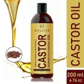 Newish Organic Cold Pressed Castor Oil for Hair Growth and Skin Care, Eyebrow 200 ml