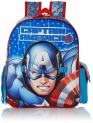 Captain America Polyester 28 cms Blue School Backpack (MBE-WDP1469)