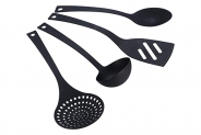 All Time Nylon Kitchen Tool Set, 4-Pieces, Black