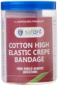 safent SAFE0058-SET-10 Cotton High Elastic Bandage – 3 Inch – (7.5Cm*4.5M) (Set of 10) (Beige)