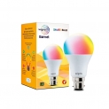 Wipro 9-Watt B22 WiFi Enabled Smart NS9001 LED Bulb (16 Million Colors + Warm White/Neutral White/White) (Compatible with Amazon Alexa and Google Assistant)