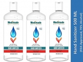 Medimade 500 ml Sanitizer – 70% Alcohol FDA Approved (Pack of 3)