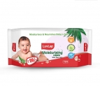 LuvLap Paraben Free Baby Wipes with Aloe Vera (72 Wipes/Pack)
