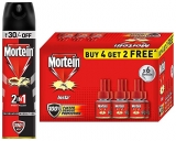 Mortein 2-in-1 All Insect Killer – 425ml with Insta5 Vaporizer Refill (35 ml) – Pack of 4 + 2 Free