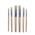 Healifty 6pcs Artist Paint Brushes fine Paint Brush for Wooden Handle Paintbrush for Acrylic Watercolor Oil Painting