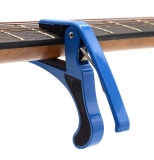 Juarez JRZ250 One Handed Trigger Guitar Metal Capo Quick Change For Ukulele, Electric And Acoustic Guitars, Blue