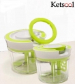 KETSAAL (Pack of 2) Vegetable/Handy Dori Chopper with 3 Blades -650 ML