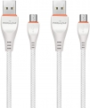 Pinnaclz Original Made in India Combo of 2 Micro USB Fast Charging Cable, USB Charging Cable for Data Transfer Perfect for Android Smart Phones White 1.2 Meter (Pack of 2)