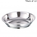 Sorabh HPL 6 Stainless Steel Halwa Plate Bowl/Katori for Serving Dish 24g Laser Thickness 0.50mm,Set of 12)