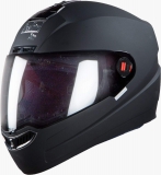 Steelbird Air SBA-1 ABS Material Shell Dashing Helmet with Plain Visor, 600 mm (Black, Large)