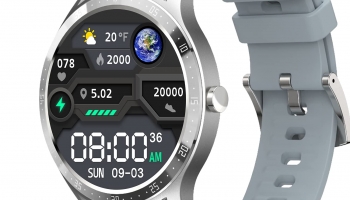 Fire-Boltt 360 SpO2 Full Touch Large Display Round Smart Watch with in-Built Games, 8 Days Battery Life, IP67 Water Resistant with Blood Oxygen and Heart Rate Monitoring (Grey), M (Model Number: BSW003)
