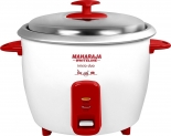 Maharaja Whiteline Plastic Inicio Duo 700-Watt Rice Cooker, 1.8 Liters, Red and White