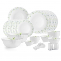 Cello Opalware Dazzle Tropical Lagoon Dinner Set, 35PCs, White