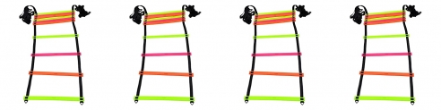 GSI Multicolor Agility Ladder Track and Field Equipment for Sports Training and Soccer Football Tennis Baseball Drills (10 Rungs)