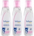 Softsens Baby Massage Oil with Vitamin E & Olive Extracts, 100Ml (Pack of 3, White)