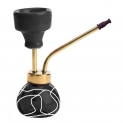 Basement Bazaar 6-inch Glass Hookah (6.5 cm x 6.5 cm x 15 cm, Black)