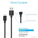 Portronics POR-654 Konnect Core 1M Micro USB Cable with Charge & Sync Function (Black)