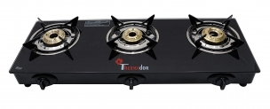 Thermador Toughened Glass Top 3 Burner Gas Stove (LPG, Auto Ignition)