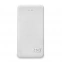 Zinq ZQ10KPC 10000mAH Lithium Polymer Power Bank with Dual Input (White)