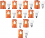 Halonix 10 Watt B22 LED Cool Day Light Bulb, Pack of 10, White