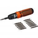 51% Off : BLACK+DECKER A7073 6V Battery Powered Screwdriver with onboard LED Light & 14 pc bits included