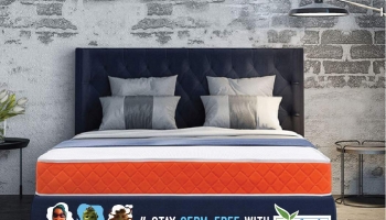 SleepX Dual Comfort Mattress- Medium Soft & Hard (Orange, 72x48x6)