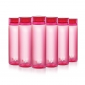 Cello H2O Round Plastic Water Bottle, 750ml, Set of 6, Pink