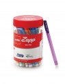 Cello Zapp Gel Pens (25 Pens Jar – Blue) | Dark gel ink for fine writing | Available in 5 bright body colors
