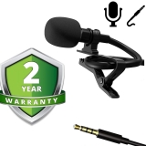 Cospex Recording Lapel Metal Clip-on Omnidirectional Capacitor Mini Microphone for Bloggers