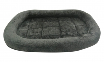 Mellifluous Small Size Dog and Cat Fur Pet Bed, Black