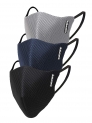 Gear OXYMAX G95 Adult Unisex Reusable & Washable 6 Layer NABL Certified Outdoor Protection Face Mask (Pack of 3) Black, Light Grey, Navy Blue