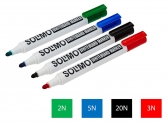 Amazon Brand – Solimo White Board Markers Set (30 pieces, Black-20, Blue-5, Green-2, Red-3)