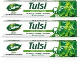 Dabur Herb’l Tulsi – Anti Bacterial Toothpaste with No added Fluoride and Parabens- 200 g (Pack of 3)