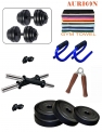 Aurion PVC Combo 888 (4 Kg – 26 Kg) Dumbbells Kits, Dumbbell Set Combo with Push up bar and Accessories