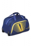 Verage Rome 55 cm Polyester Light Weight Travel Duffle Bag with Telescopic Trolley, Bottom Lugs and 2 Wheel ( Blue , 20 Inch)
