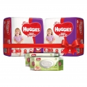 Huggies Wonder Pants Comfort Pack Large Size Diapers (110 Count) and Huggies Baby Wipes – Cucumber & Aloe Pack of 2 (144 Wipes)