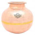 Taluka Handmade Copper Matka Pitcher Pot, 5000 Ml, 5″ X 8.5″, Brown