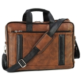 Leather 15.6 Inch Laptop Shoulder Sling Office Travel Organizer Bag Starts @599.