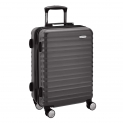 AmazonBasics Premium Hardside Spinner Luggage with Built-In TSA Lock – 55 cm, Black, Approved for most budget airlines