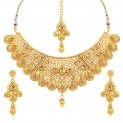 Sukkhi Traditional Gold Plated Wedding Jewellery Choker Necklace Set For Women (N71789GLDPM1250)